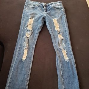 Girls distressed jeans